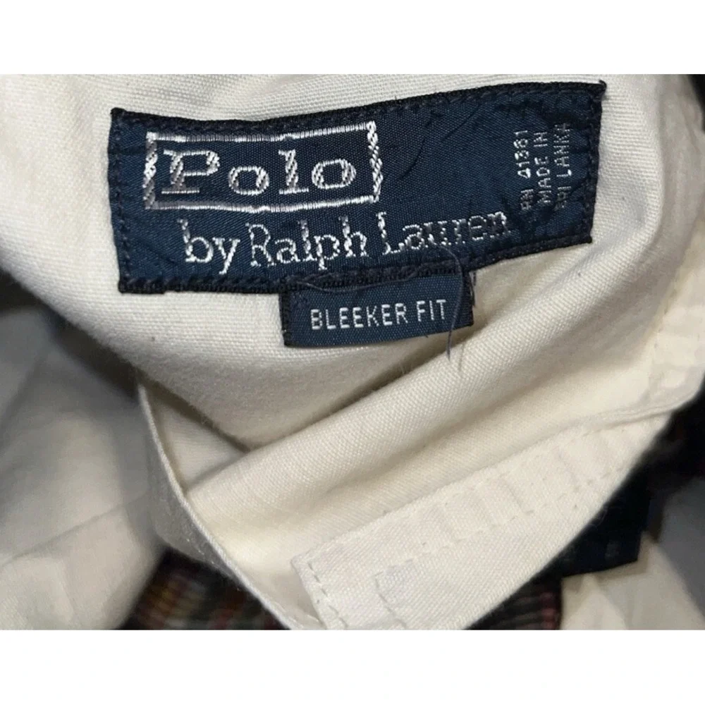 Polo Ralph Lauren Shorts Indian Madras Plaid Bleeker Chinos Men's Size 34 - Picture 6 of 8